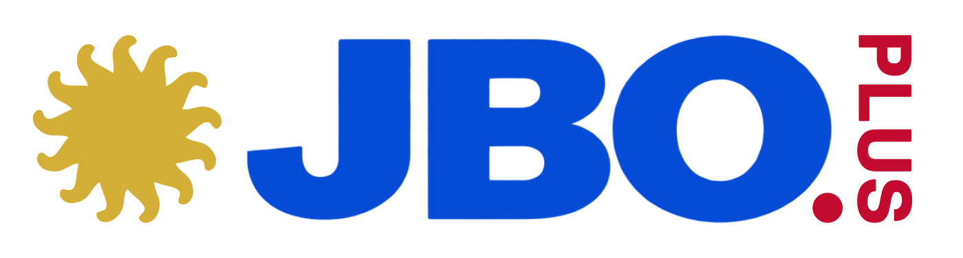 Logo JBO.plus : soleil doré à 13 rayons, JBO bleu saphir et PLUS rubis vertical
